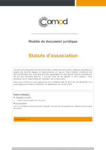 Modèle Statuts d'association